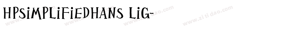 HPSimplifiedHans Lig字体转换